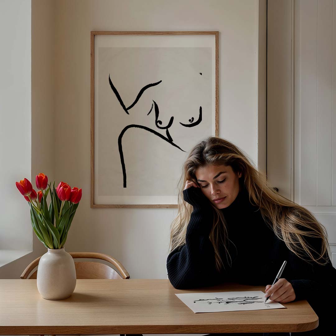 Minimalistische Lichamen Kunstposter-WallArtistic
