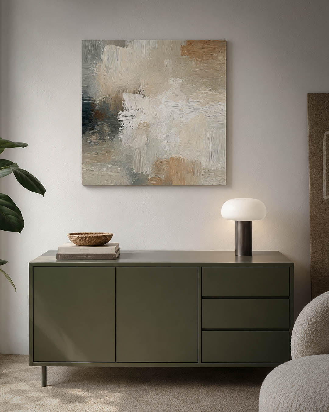 Zachte kleuren compositie Kunstwerk