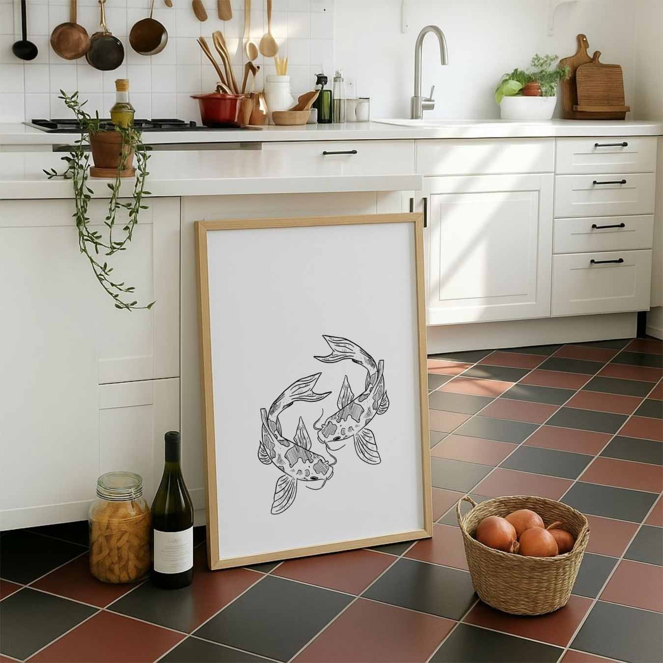 Elegante Koi Vissen Poster-WallArtistic