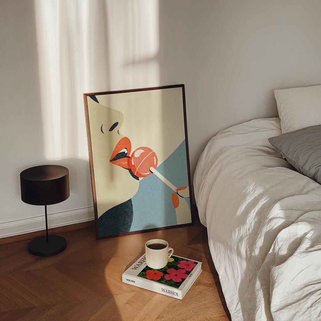 Verleidelijke Lollipop Kunstposter-WallArtistic