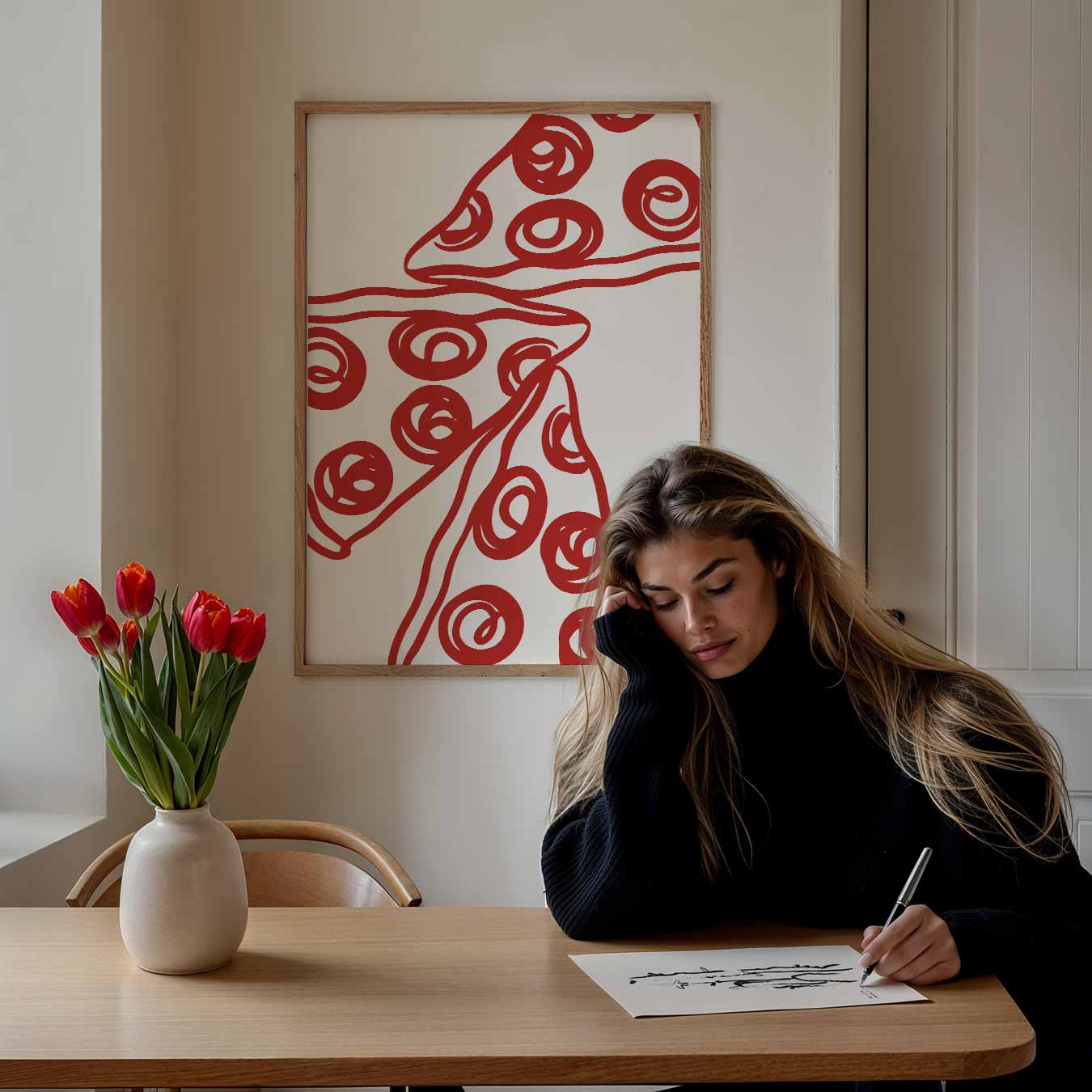 Pizza Liefhebber Poster-WallArtistic