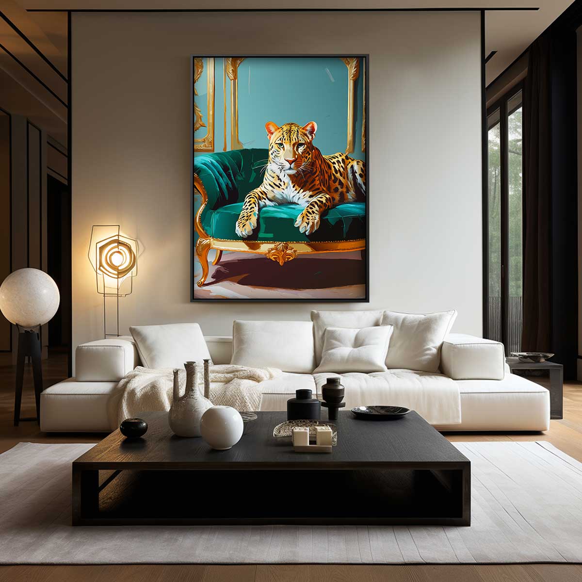 Luxuriöse Kunstwerke in der Leopard Lounge