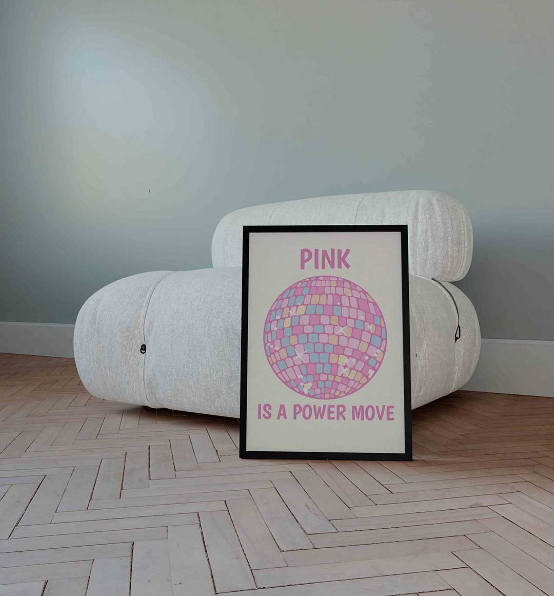 Roze discobal Poster