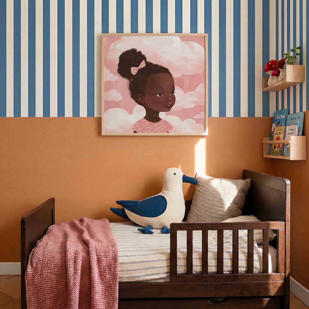 Meisje met wolken Poster