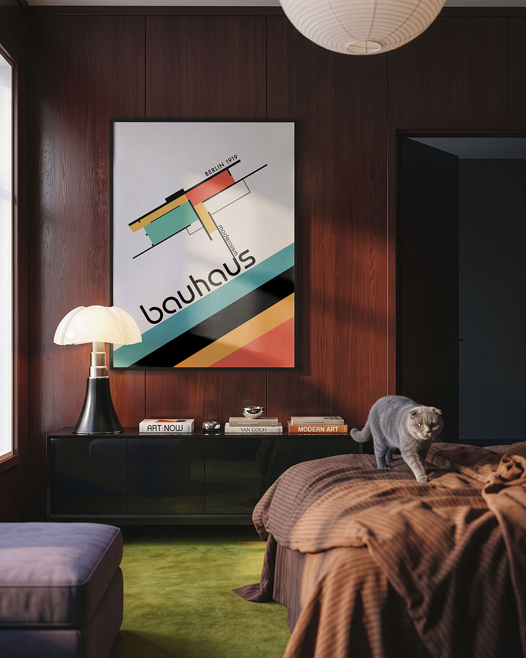 Lijnen en kleurvlakken Poster