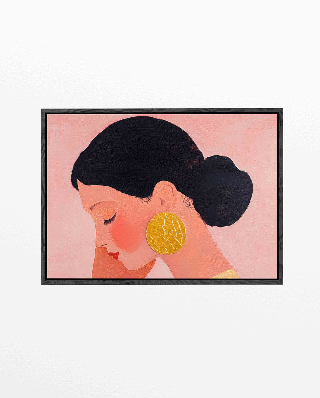 Vrouwelijk portret zijaanzicht Kunstwerk