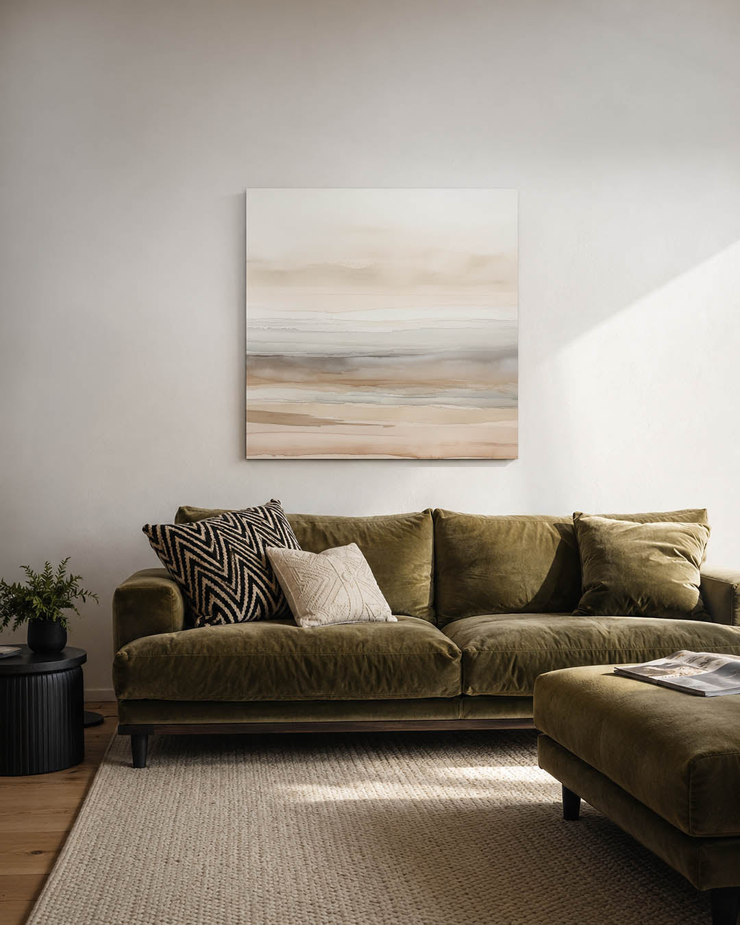 Zachte lijnen landschap Kunstwerk