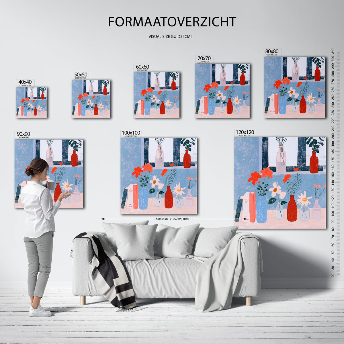 Bloemen en vazen Poster