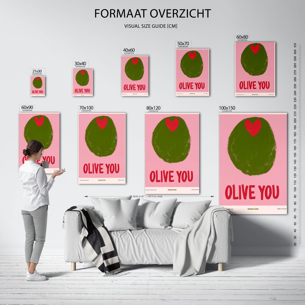 Olijf met hart Poster