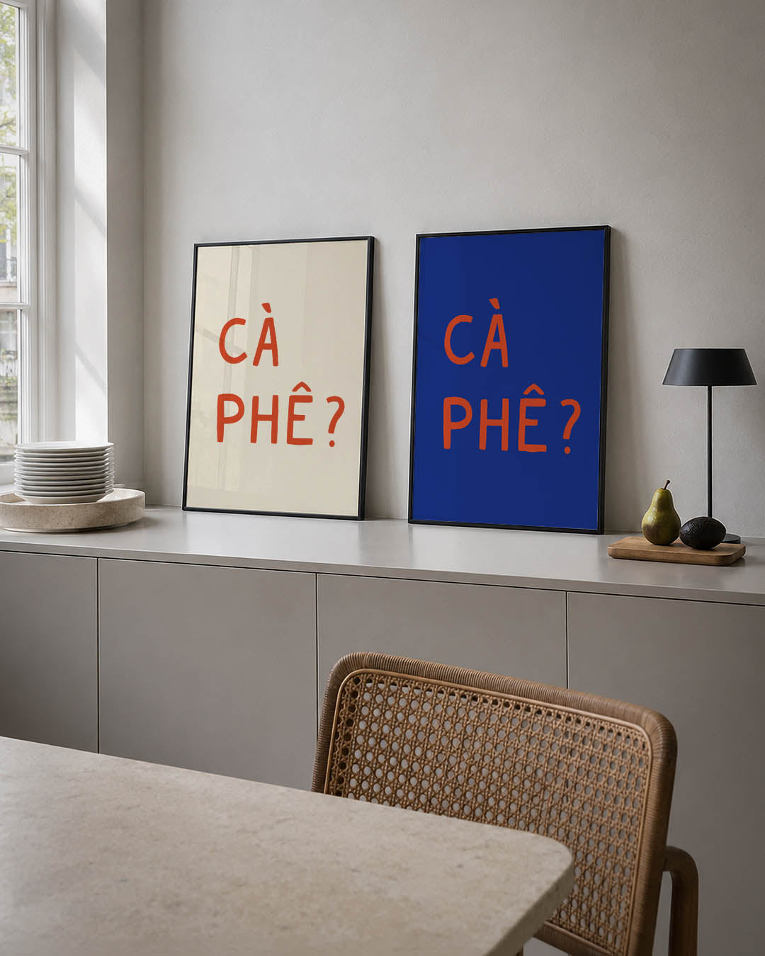 Typografische eenvoud Posterset