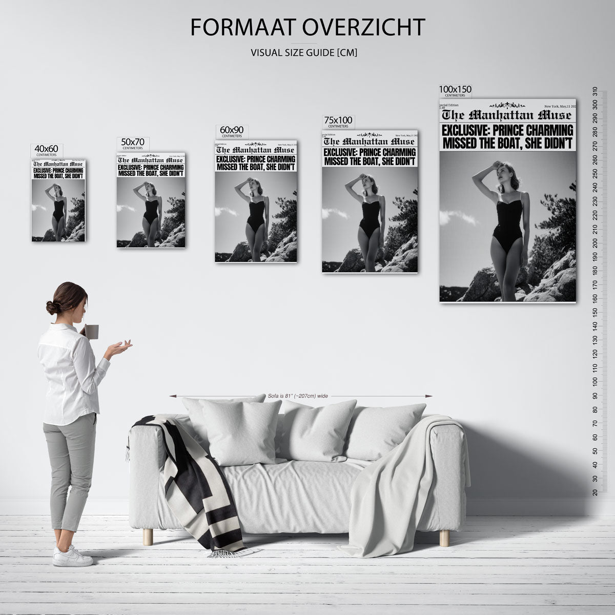 Zwart wit elegantie Kunstwerk