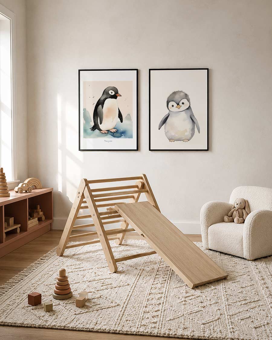 Zachte pinguïn vormen Posterset