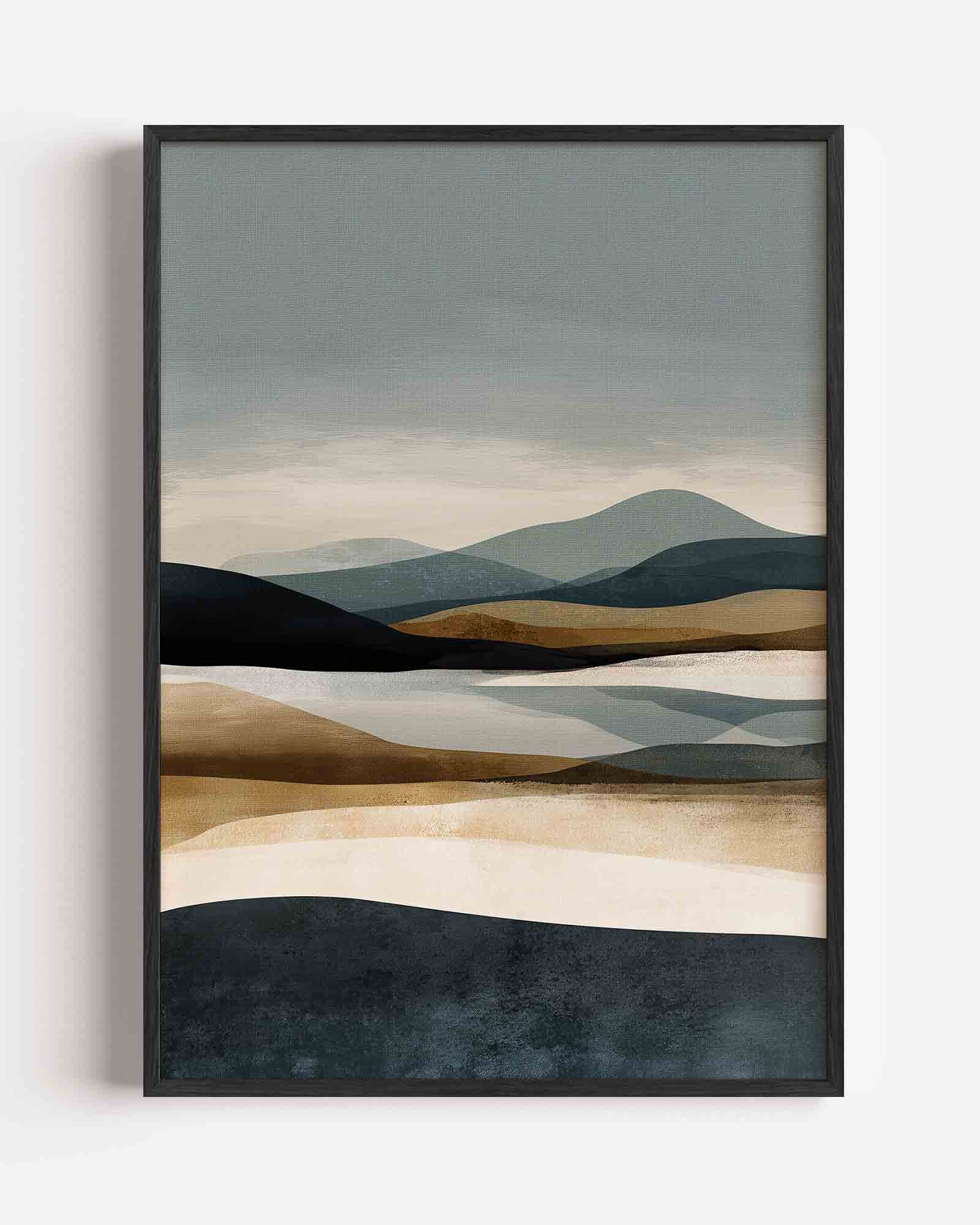 Landschap met heuvels Poster