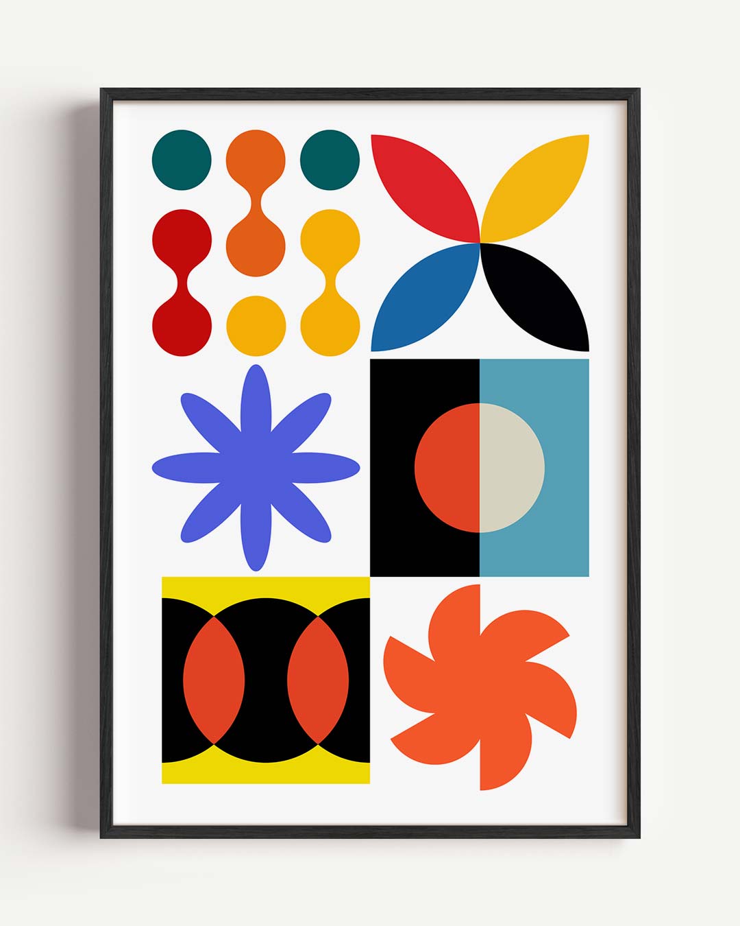 Kleurrijke Geometrische Vormen Poster-WallArtistic