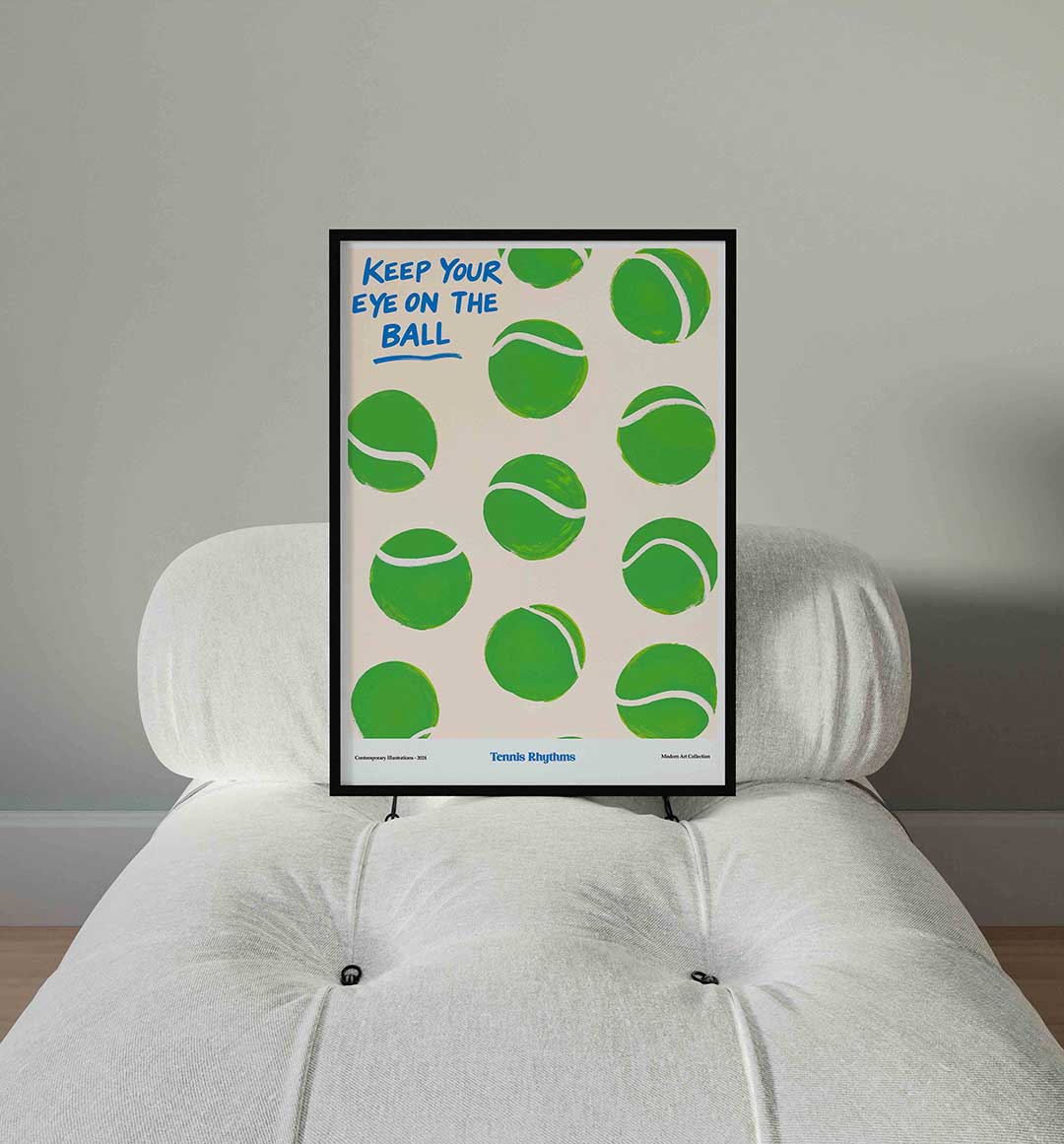 Tennisballen patroon Poster