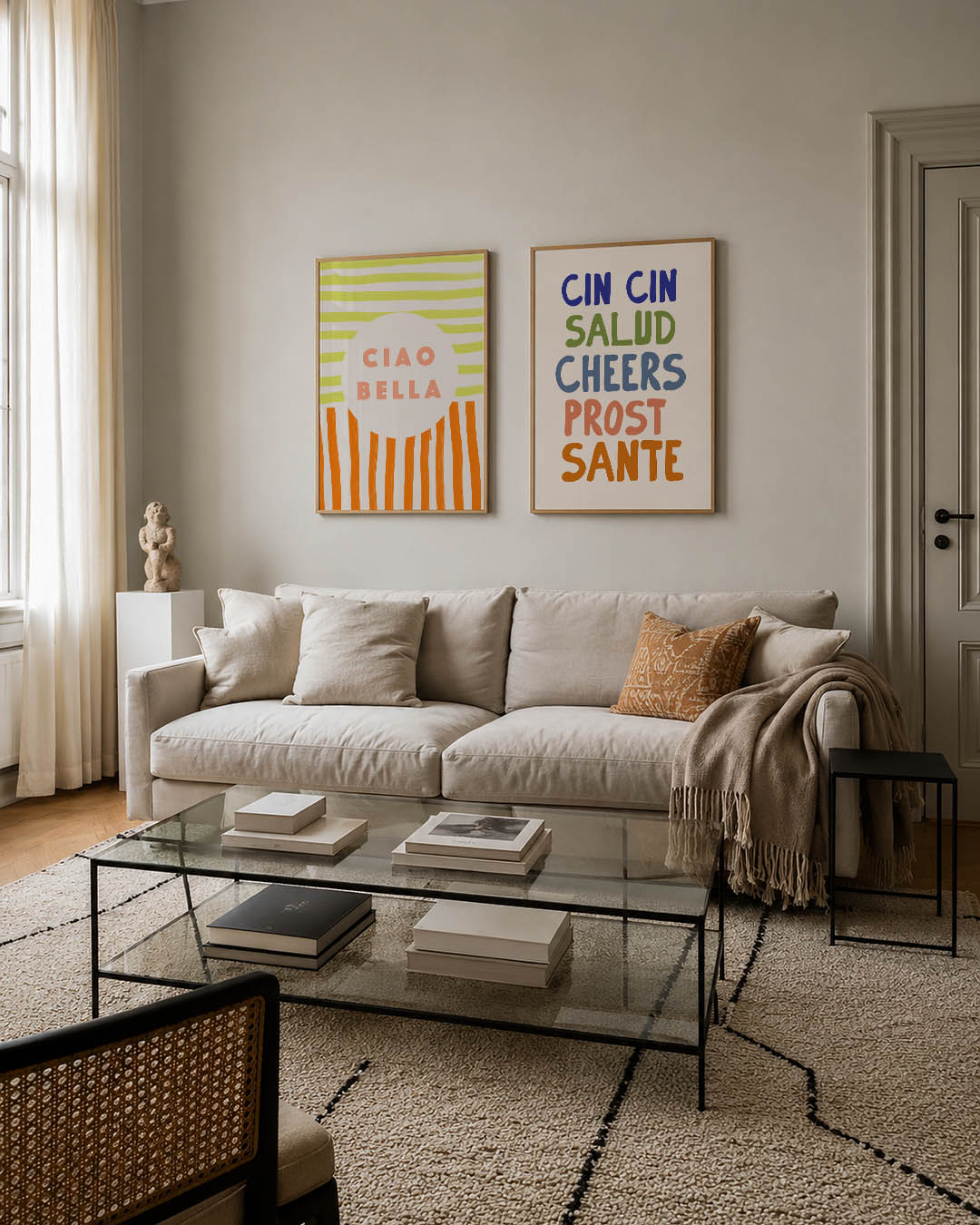 Strepen en cirkel Posterset