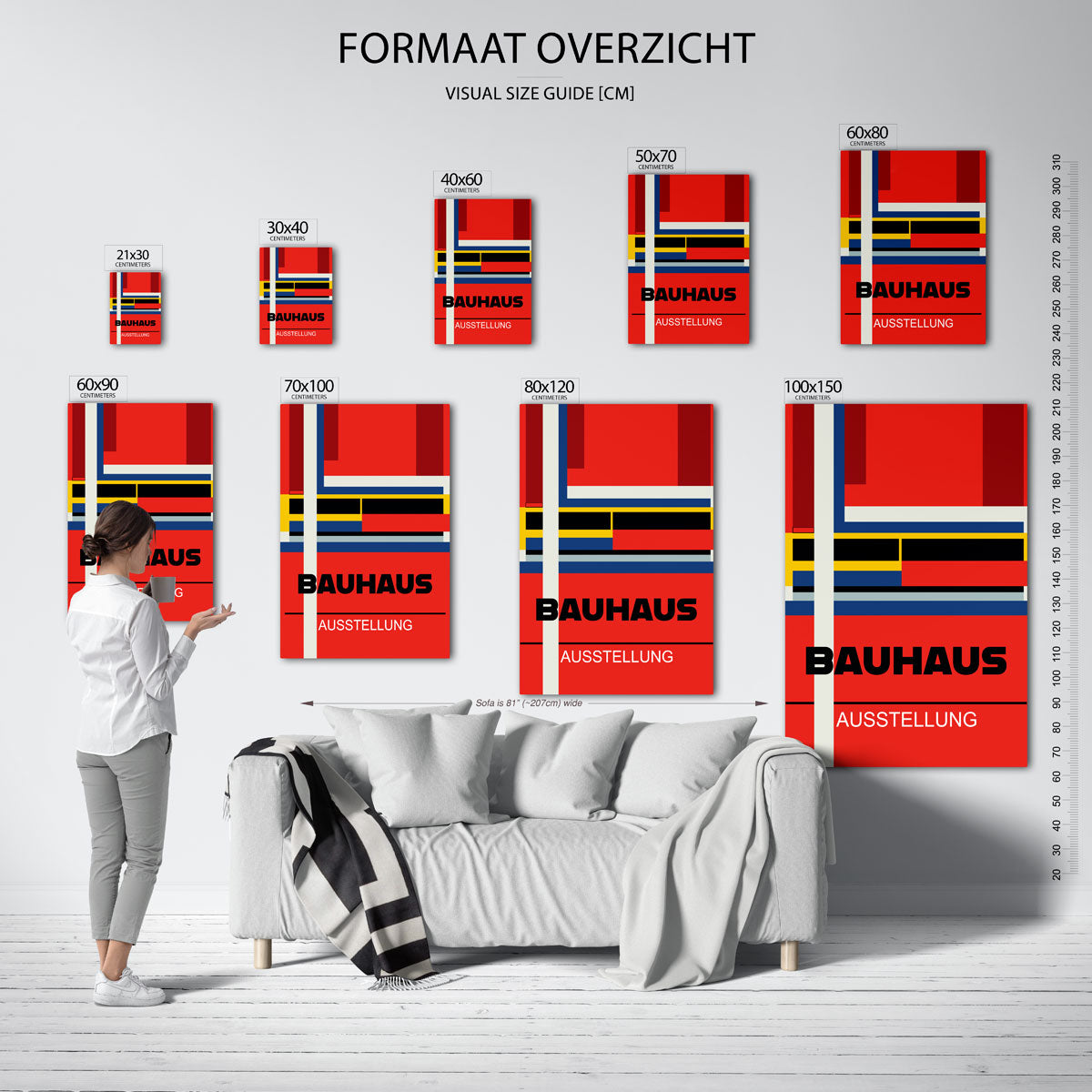 Kleurvlakken en lijnen Poster