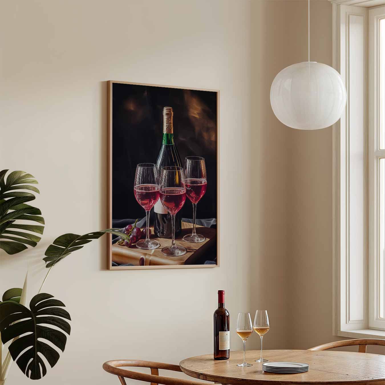 Elegante Wijntijd Poster-WallArtistic
