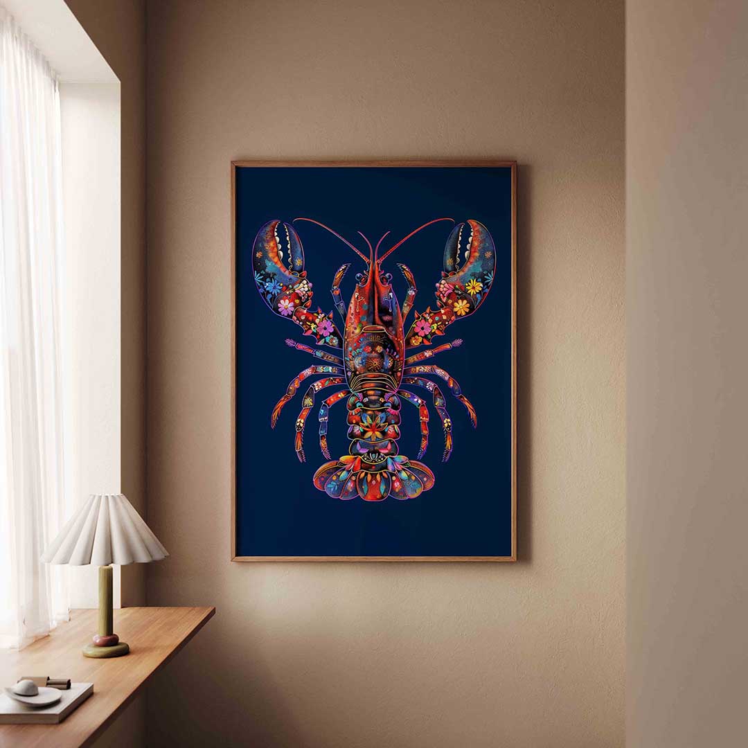 Kleurrijke kreeft Poster