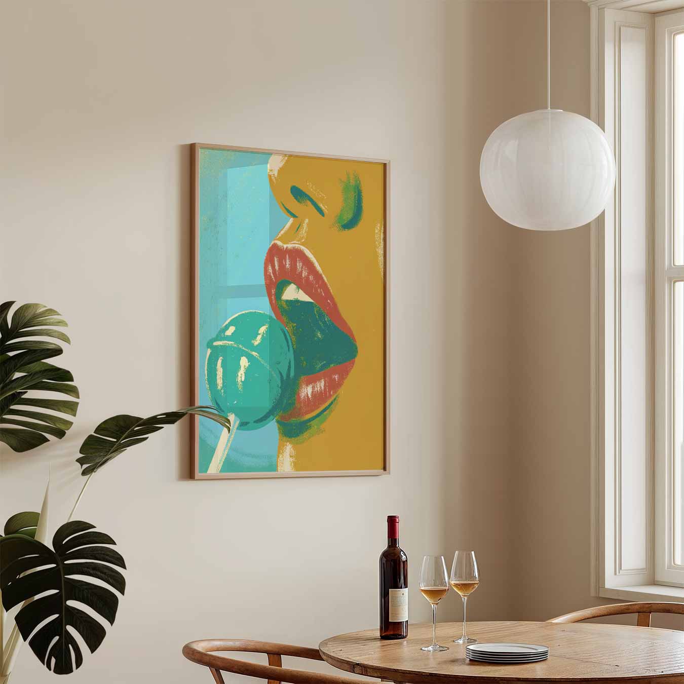 Sensuele Kunstposter met Lolly Poster-WallArtistic