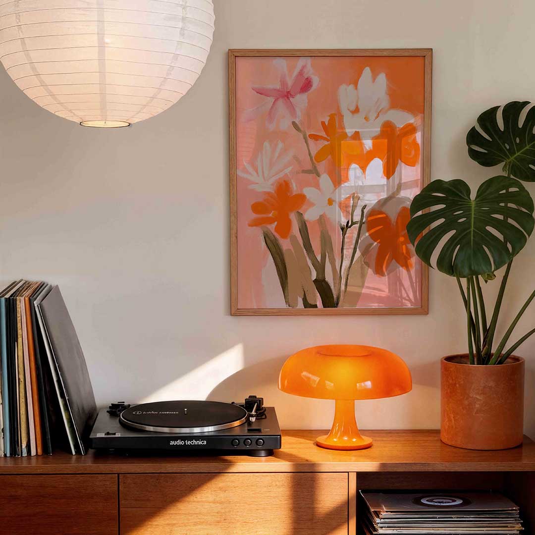 Bloemen in oranje Poster