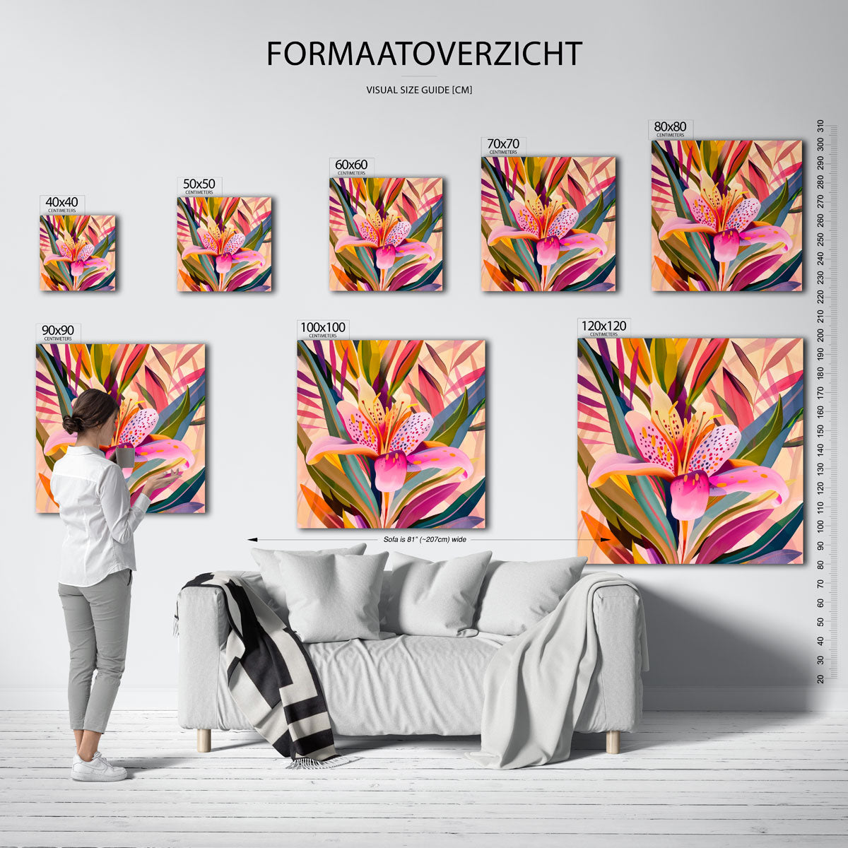 Bloem en bladeren Poster