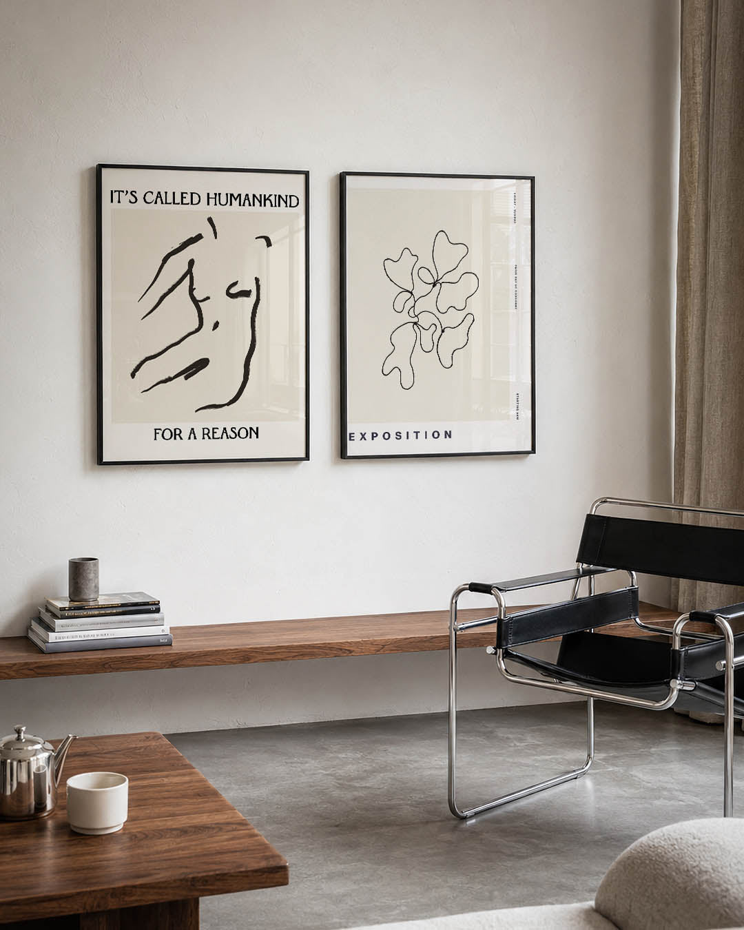 Lijnen en tekst Posterset