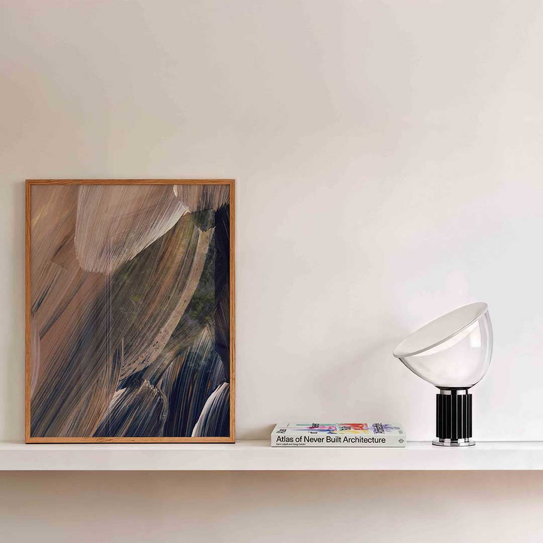 Abstracte penseelstreken Poster