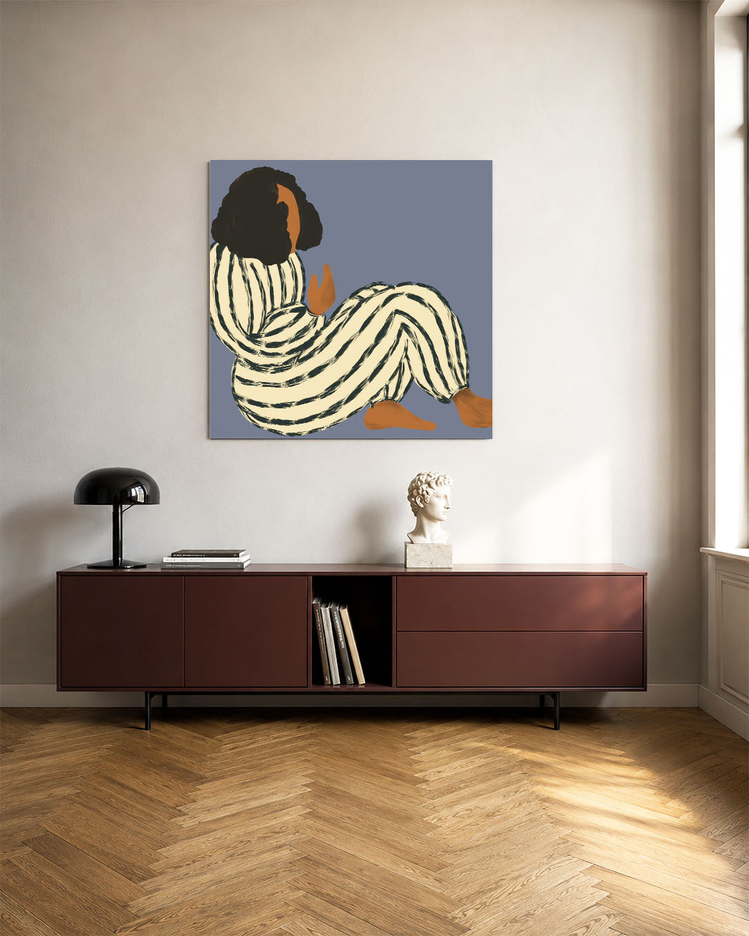 Gestreepte vormen Kunstwerk