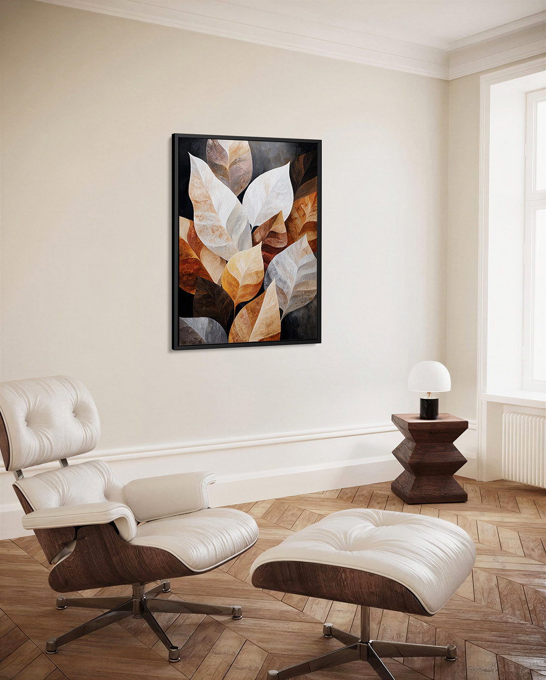 Bladeren compositie Kunstwerk