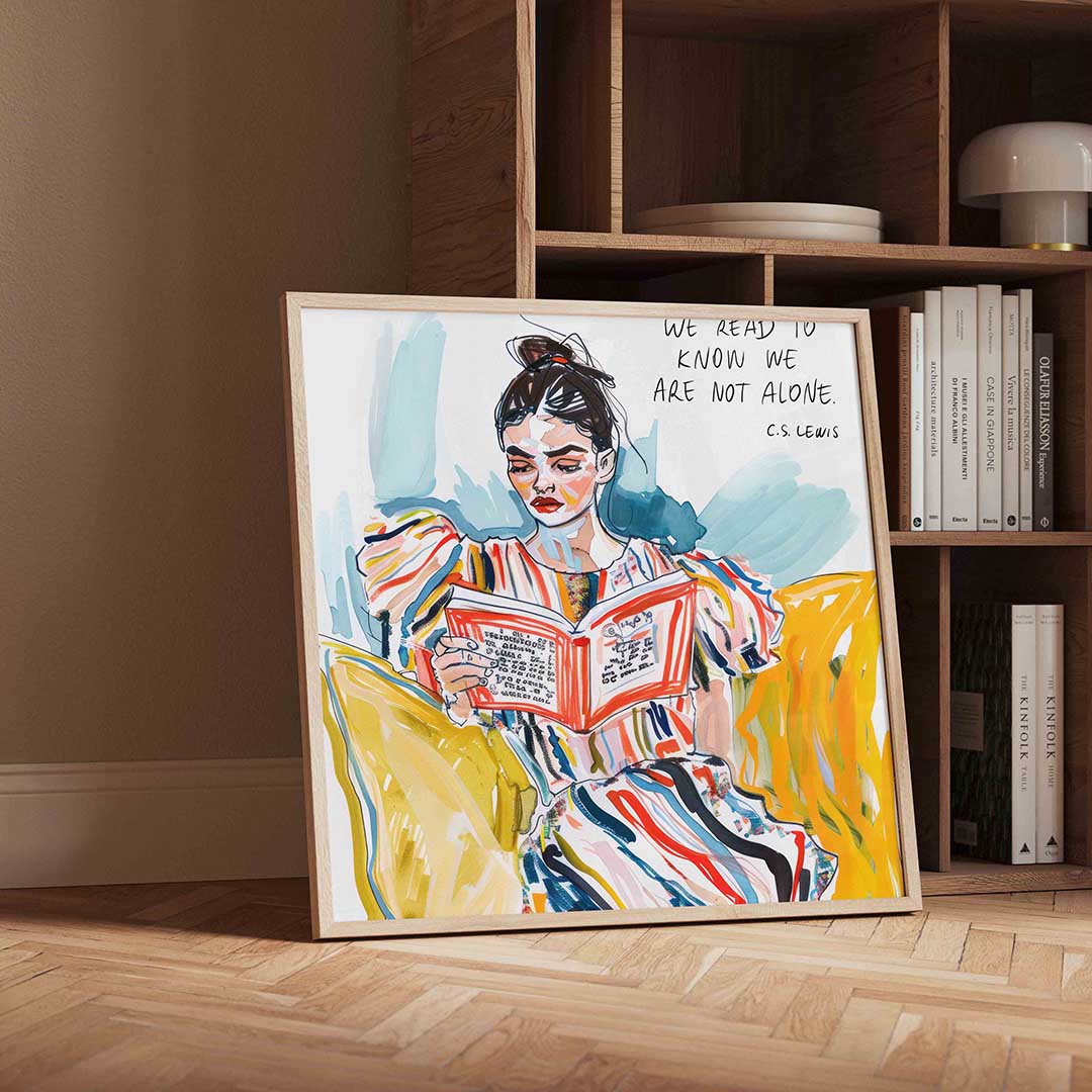 Lezende vrouw Poster