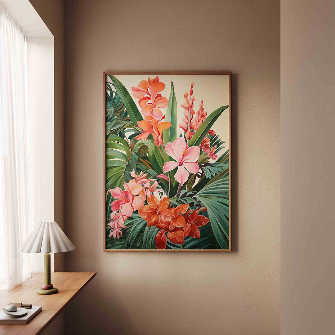 Bloemen en bladeren Poster
