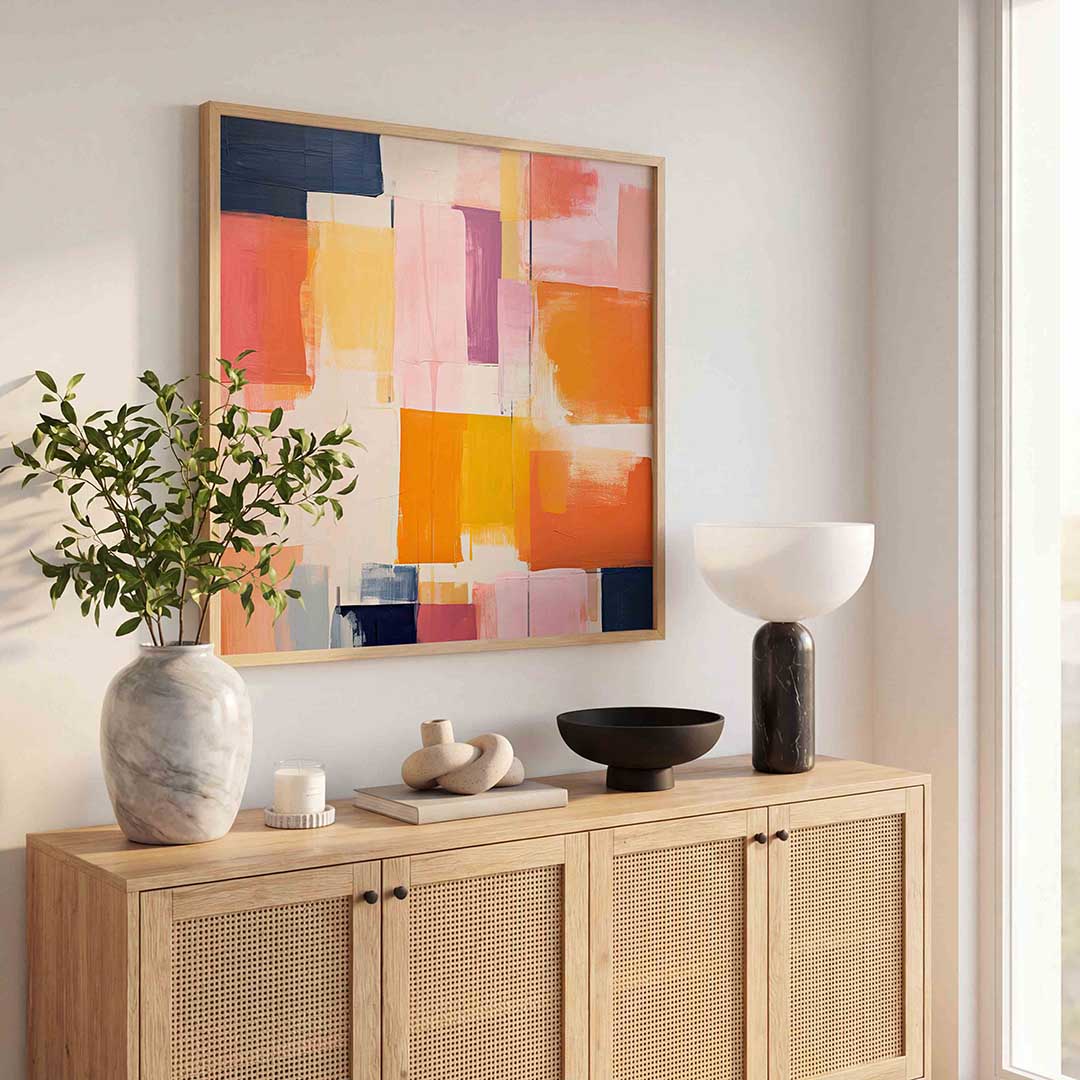 Kleurrijke abstracte vlakken Poster
