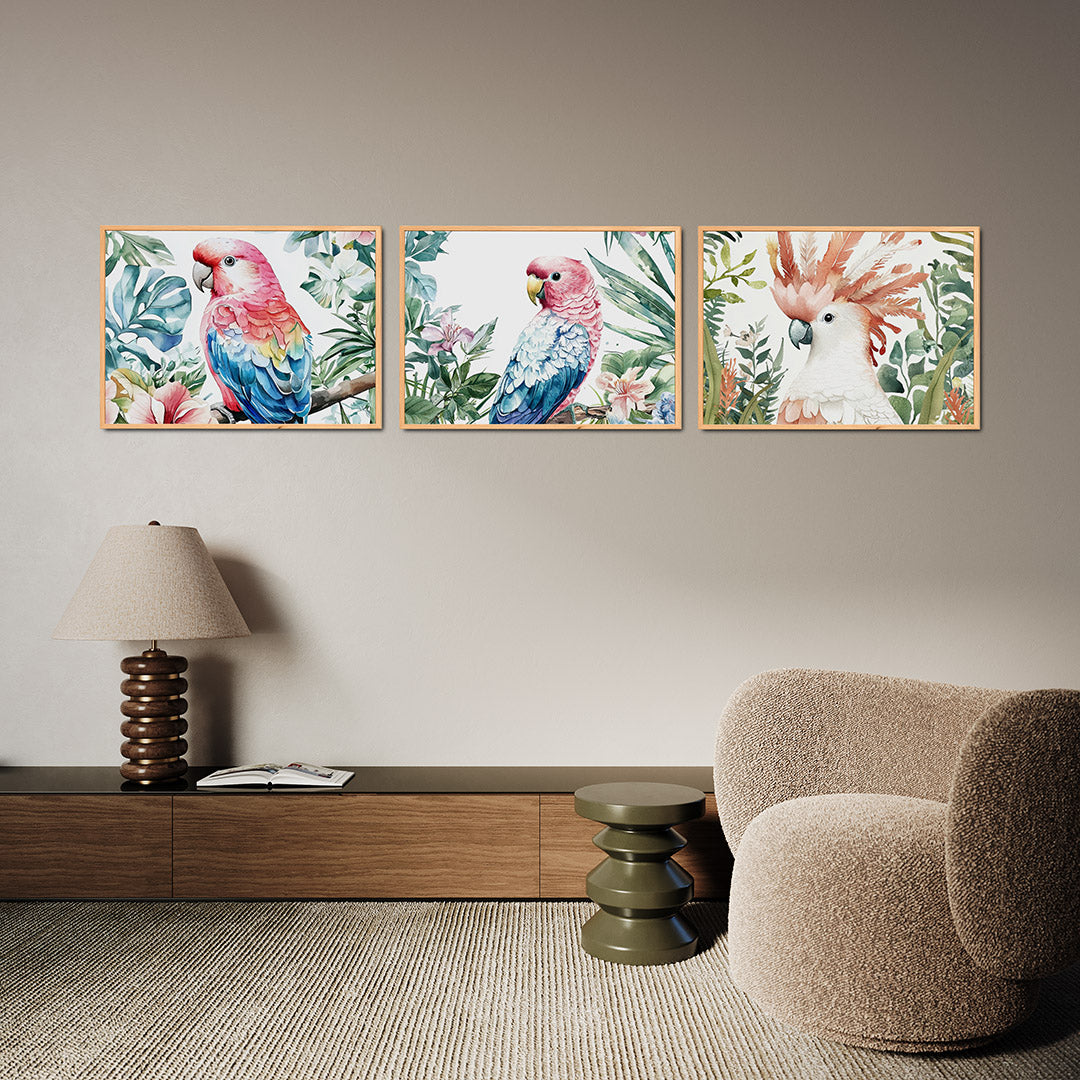 Vogel en bladeren Posterset