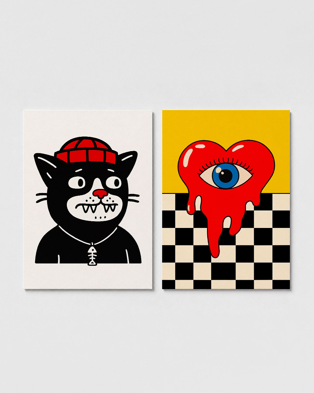 Kleurrijke kat Posterset