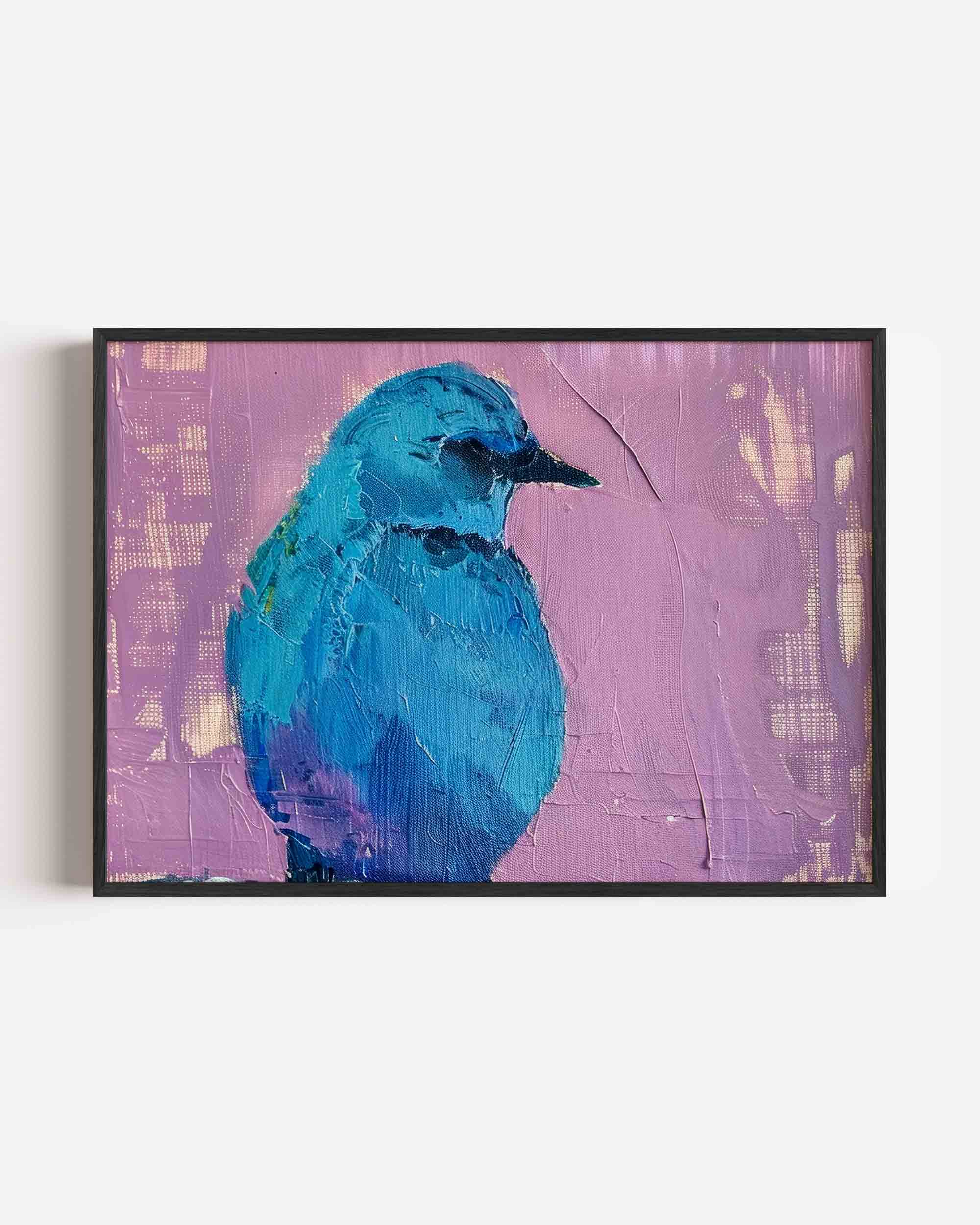 Blauwe vogel Poster