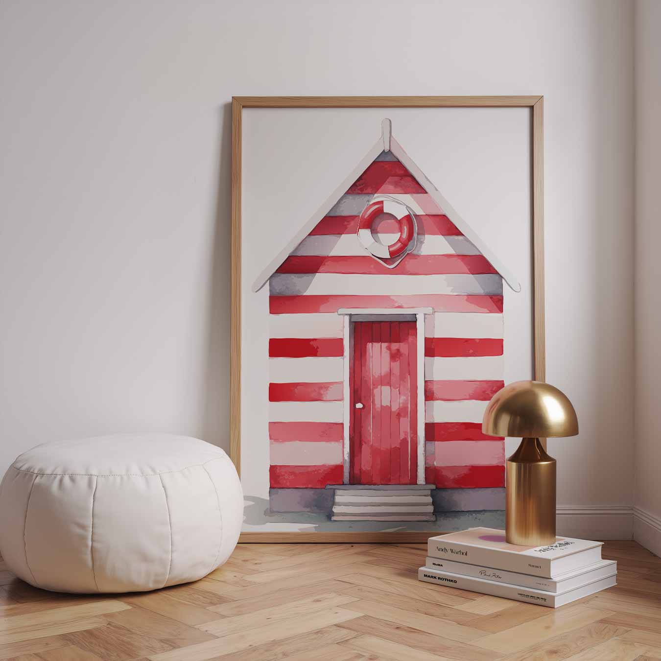 Strandhuisje Poster-WallArtistic
