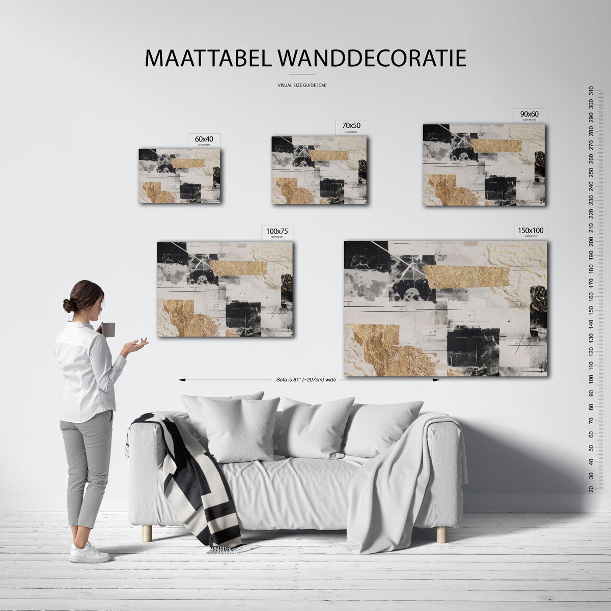 Gelaagde compositie Kunstwerk