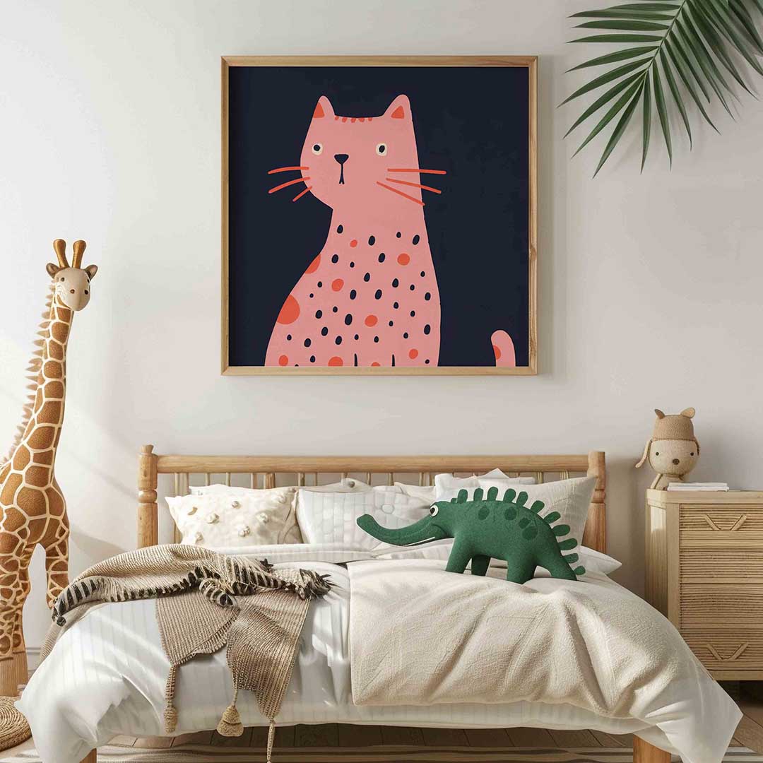 Roze kat Poster