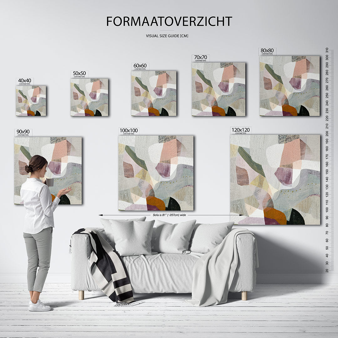 Organische vormen compositie Kunstwerk