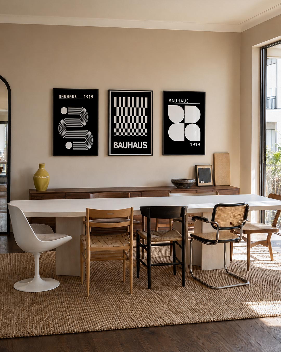 Lijnen en cirkel Posterset