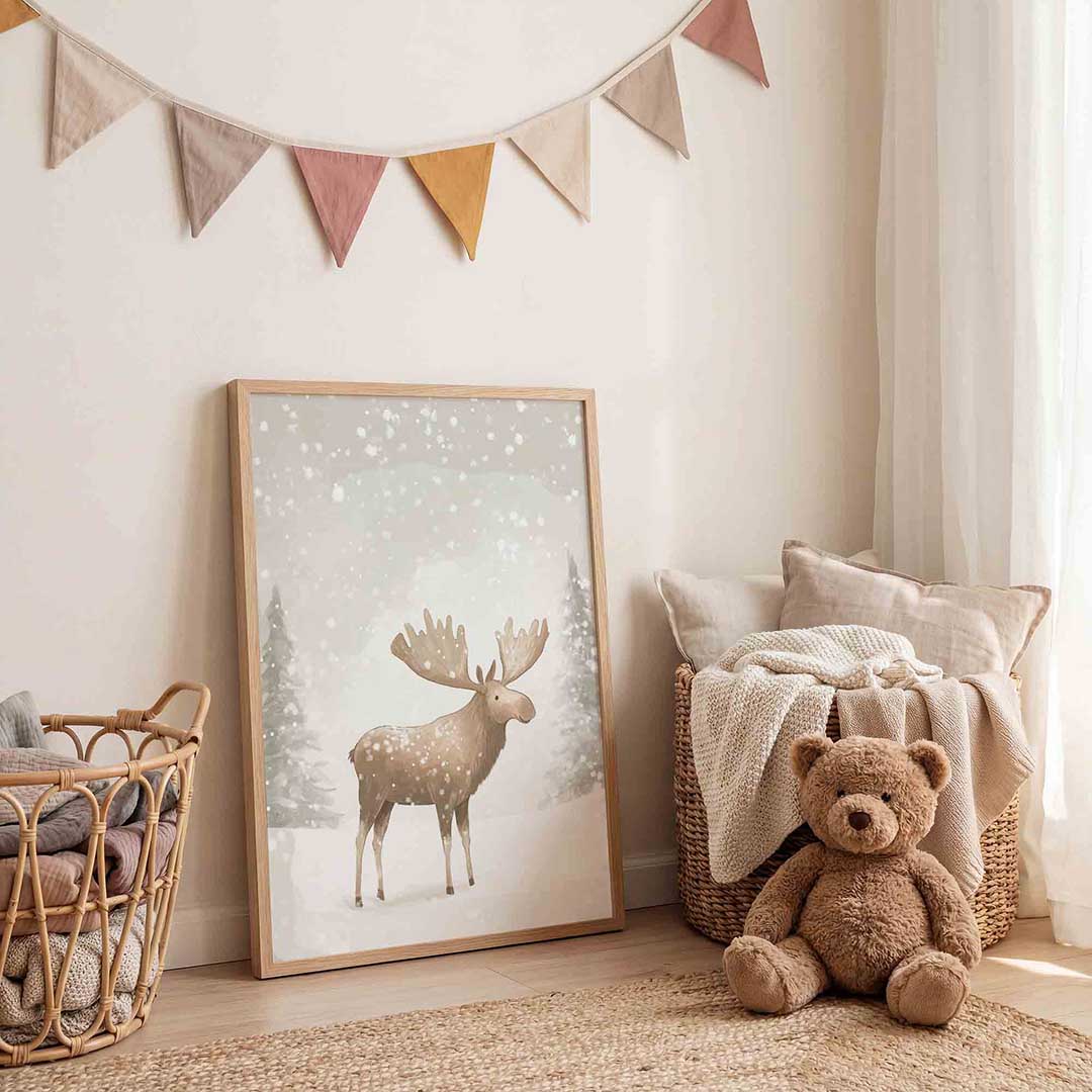 Eland in sneeuw Poster