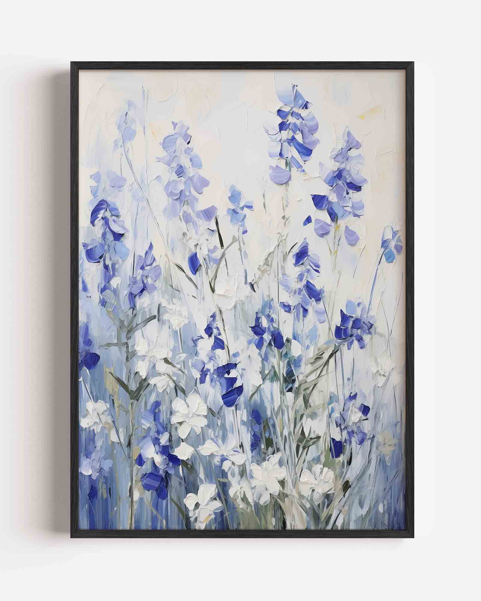 Blauwe bloemen Poster