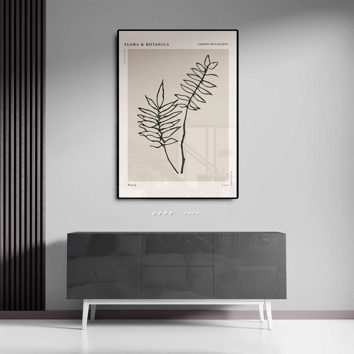Botanische Stijl Tekening Kunstwerk-canvas-dibond-plexiglas-wanddecoratie-WallArtistic
