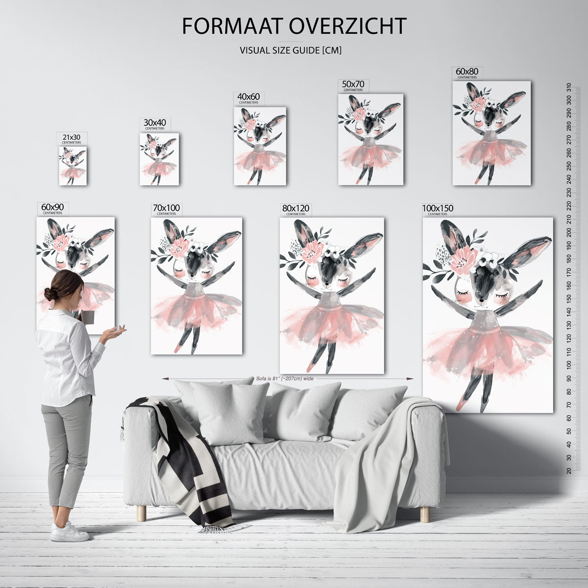 Dansend konijn Poster