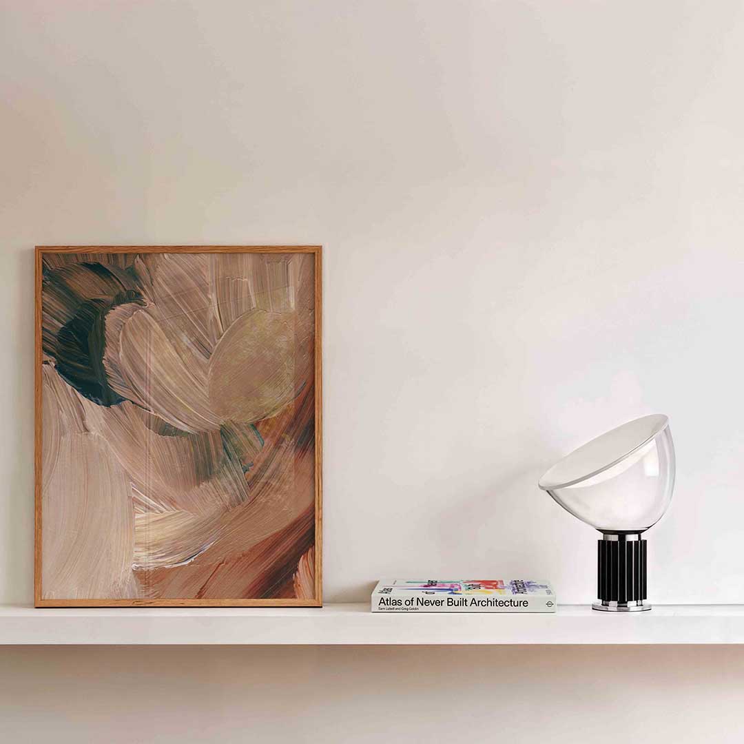 Abstracte penseelstreken Poster