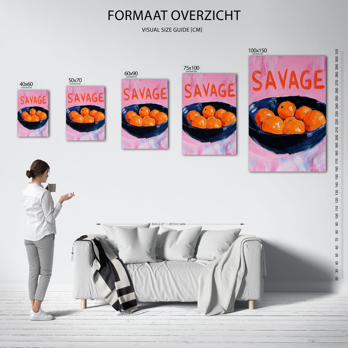 Fruit in krachtige kleuren Kunstwerk
