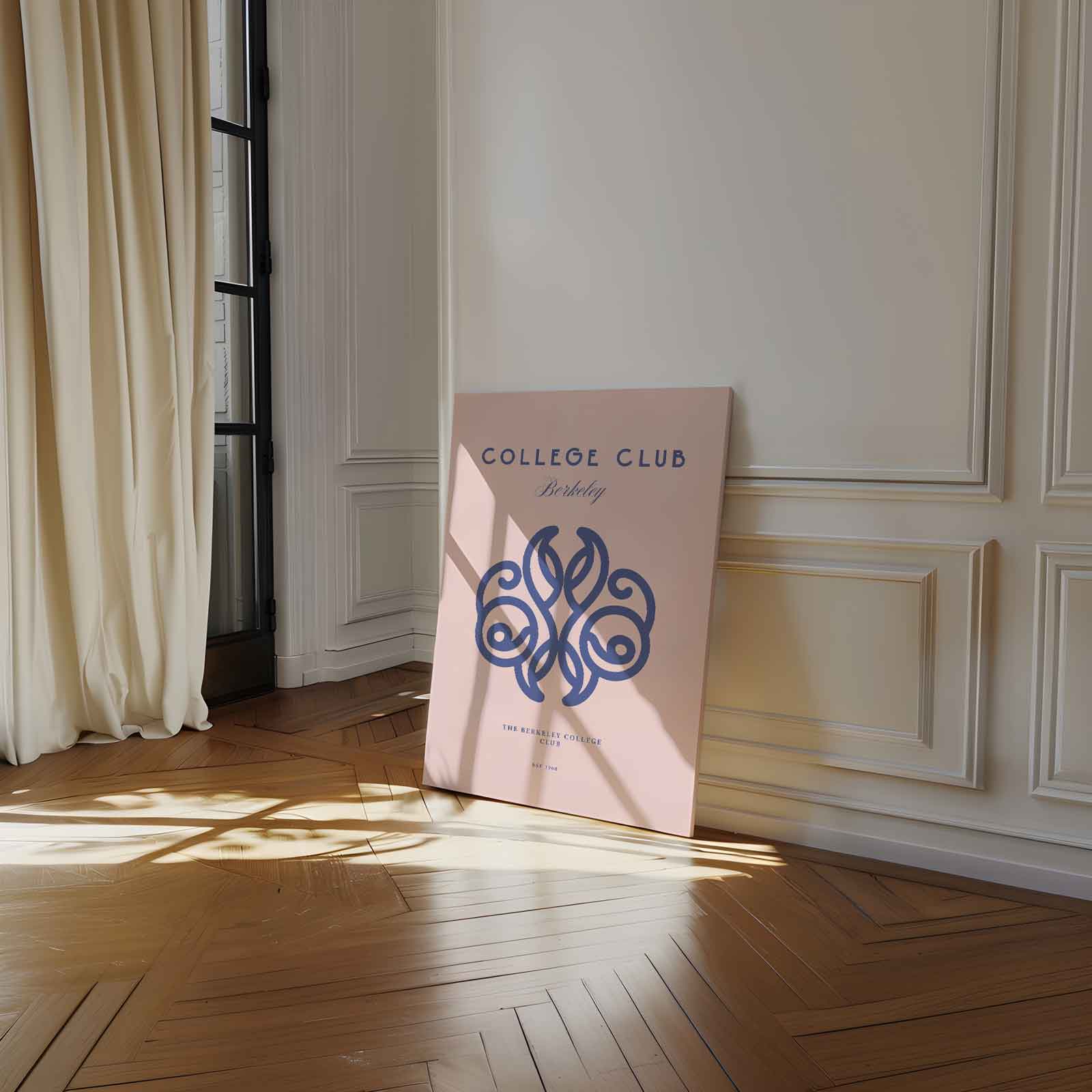 Elegant College Club Ontwerp Kunstwerk-canvas-dibond-plexiglas-wanddecoratie-WallArtistic