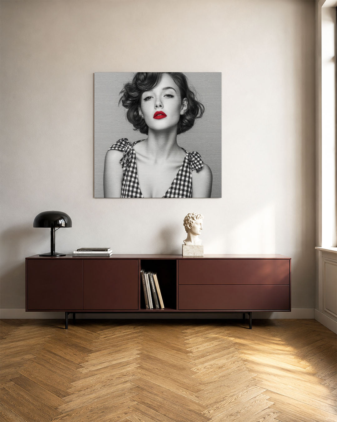 Monochrome portret Kunstwerk