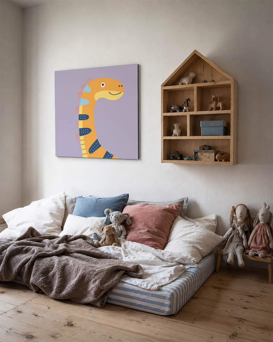 Vrolijke dinosaurus Kunstwerk